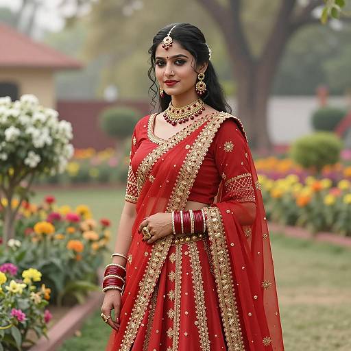 Elegant Indian Woman in Traditional Attire
