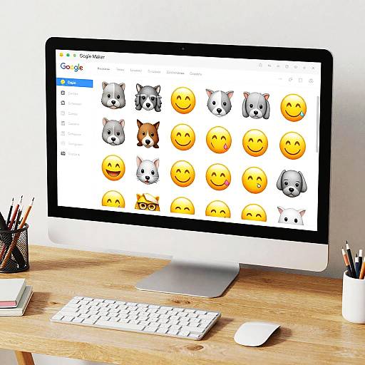 Whimsical Workspace with Emoji Maker