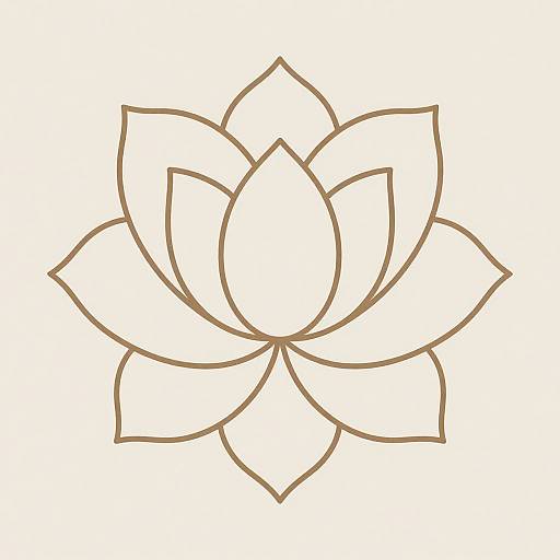 Minimalist Lotus Flower Mandala Design