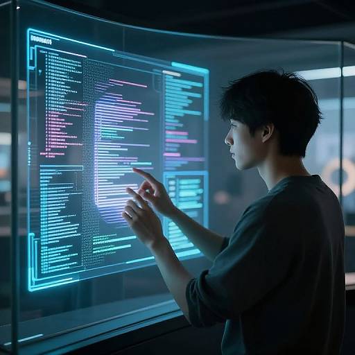Futuristic AI Interaction in Observation Chamber