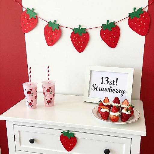 Strawberry-Themed 1st Birthday Party