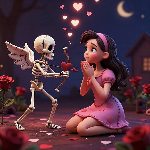 Stitched Cupid Valentine's Night with Sally