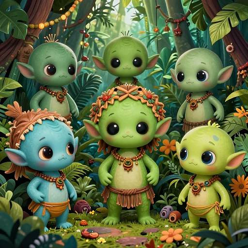 Kawaii Alien Attack on Jungle Tribe