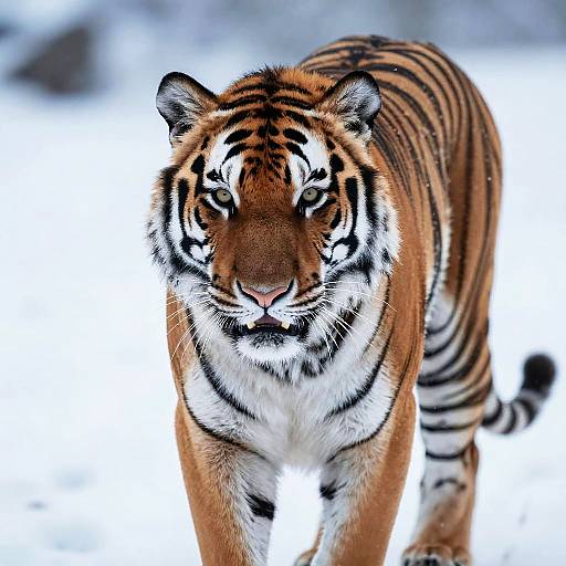 Majestic Siberian Tiger in Icy Blue