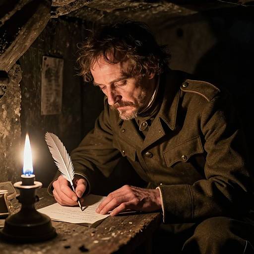 Expressionist Edgar Allan Poe Writing