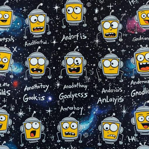 Goofy Androids Graffiti with Galaxy Background