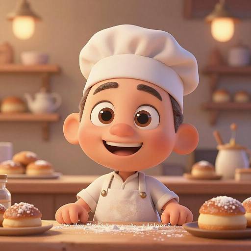 Lovable Small-Town Baker 3D Character