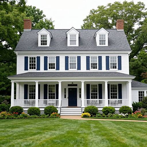 Classic Colonial Home Amidst Lush Greenery