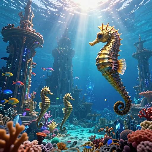 Majestic Underwater Kingdom Scene