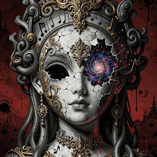 Gothic Opera Doll Reveals Cosmic Nebula