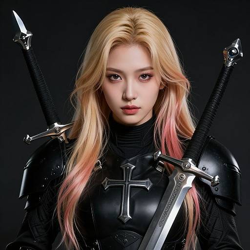 Futuristic Templar with Cyber Armor