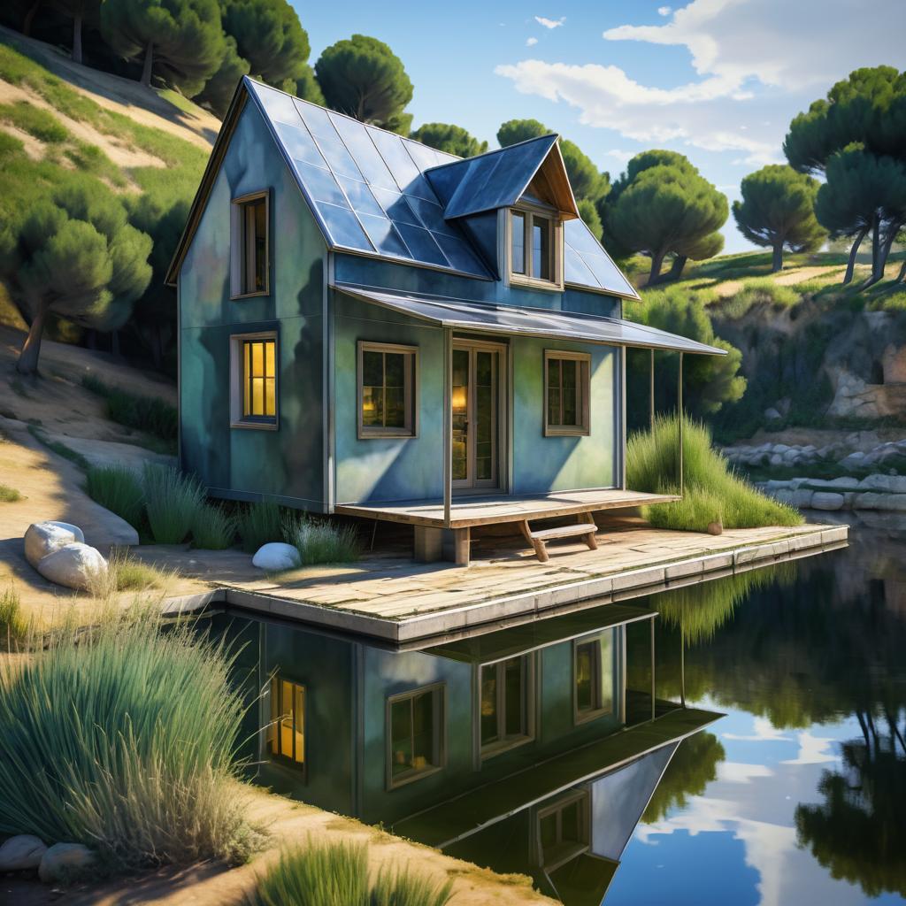 Abandoned Lakeside Tiny Home Painting