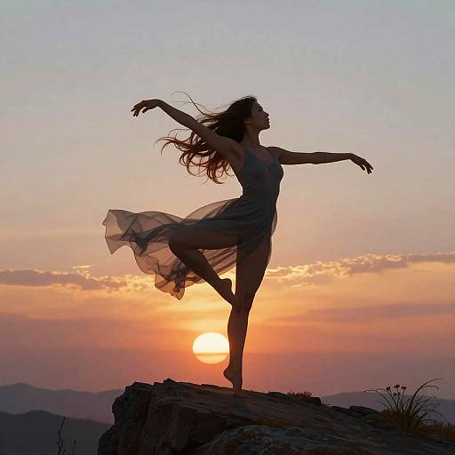 Celestial Wind Dancer at Sunset