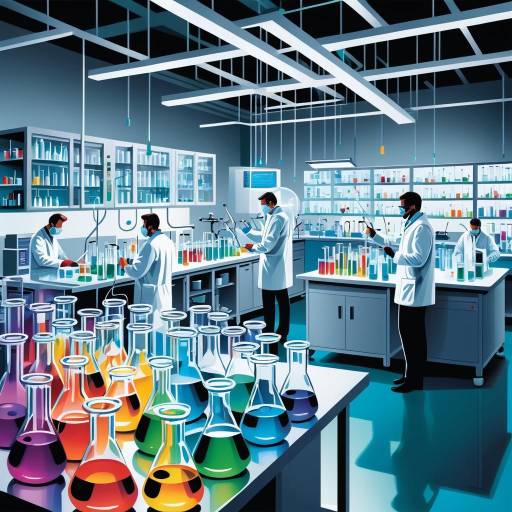 Abstract Scientist in High-Tech Laboratory Abstract Scientist in High-Tech Laboratory