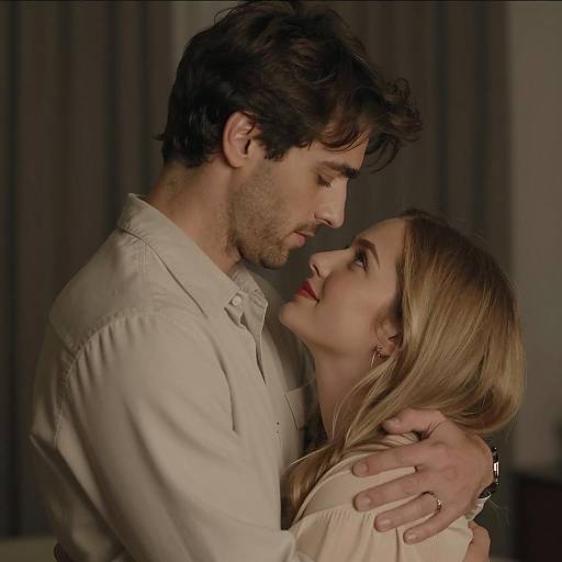 Intimate Embrace Between a Couple