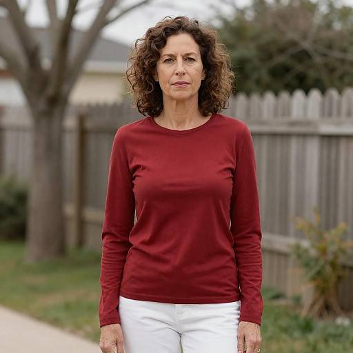 Outdoor Portrait of a Middle-Aged Woman