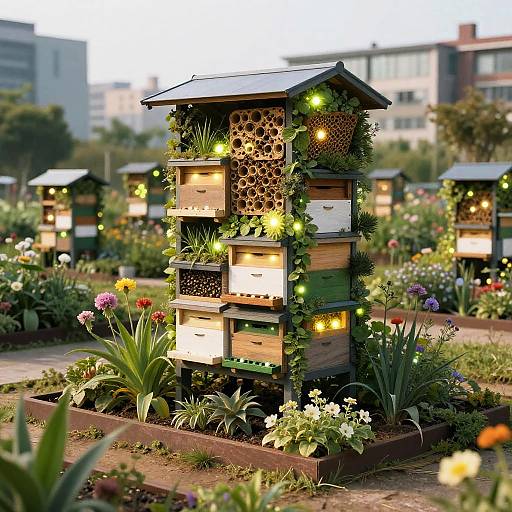 Futuristic Vertical Bee Apiaries
