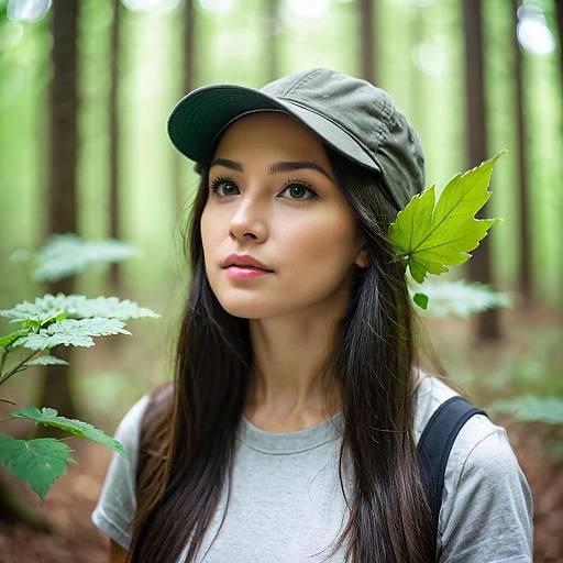 Realistic Portrait of Girl in Nature