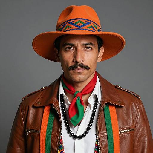 Vibrant Hippie Portrait of a Man