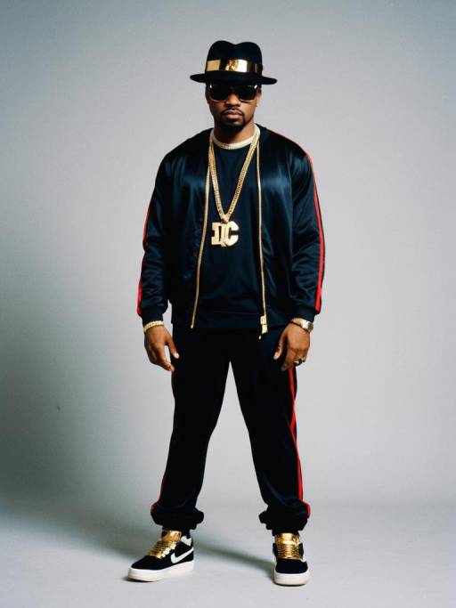 Man in Run DMC Costume with Gold Chain