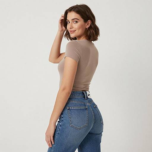 Stylish Young Woman in Casual Wear