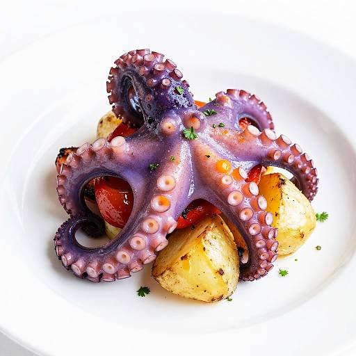 Colorful Gourmet Octopus Dish