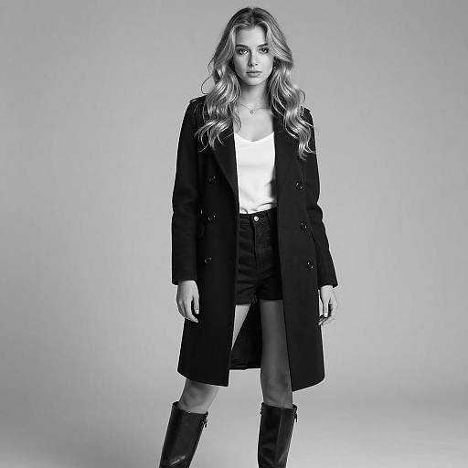 Black-and-White Portrait of Young Woman