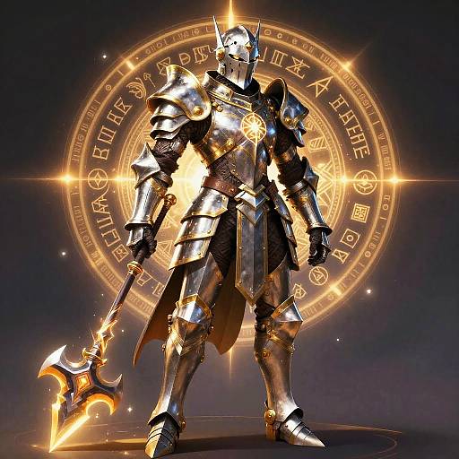Futuristic Paladin in Mystic Armor