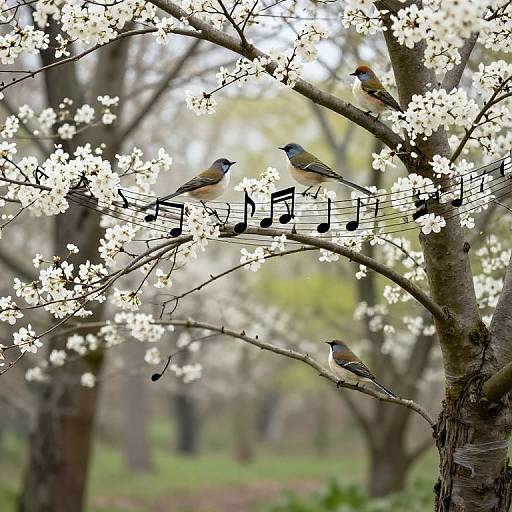Musical Forest with Singing Blossoms