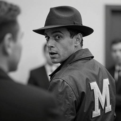 Surprised Man in Fedora Photograph