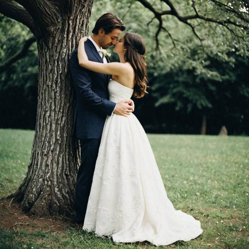 Elegance of a Bride in White Gown