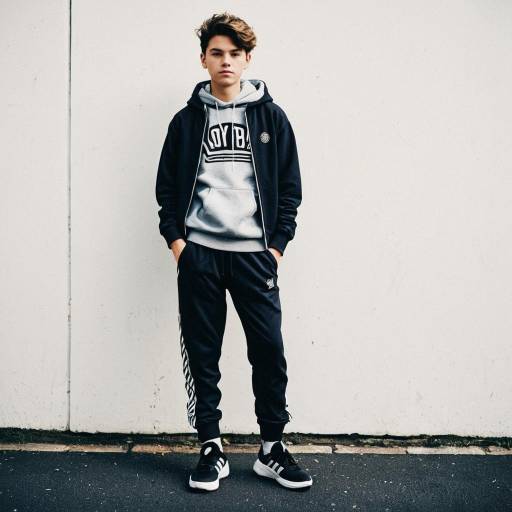 Teenage boy in sporty joggers
