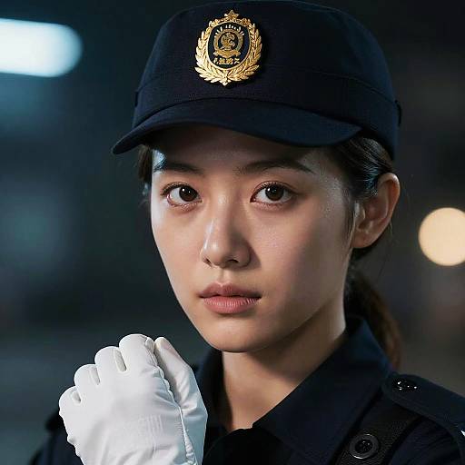 Cinematic Night Portrait of Officer D.Va