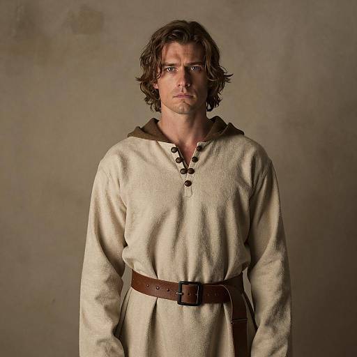 Medieval Man in Tunic Costume