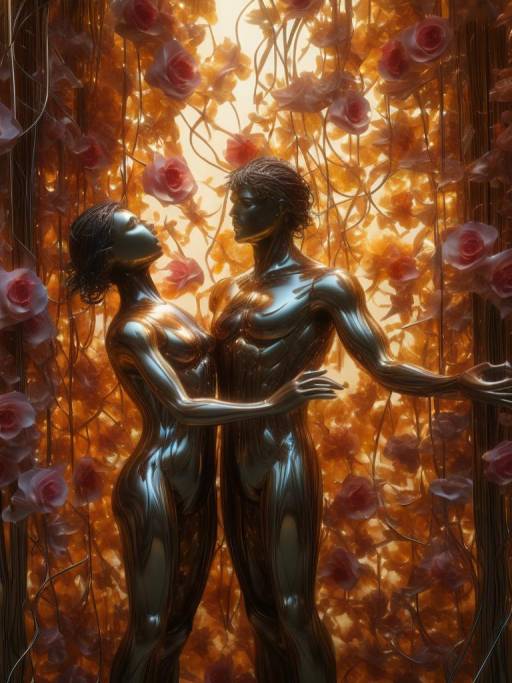 Underwater Embrace: Bodies Entwined in Nature