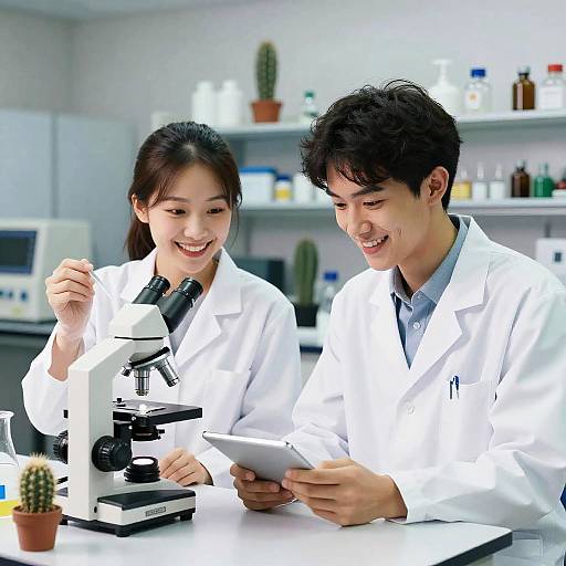 Young Chemist and Biologist in Lab