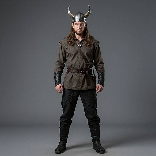 Viking Man with Long Hair