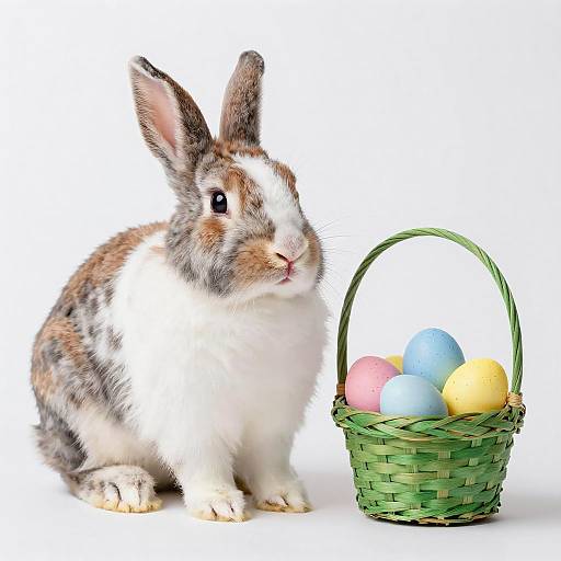 Easter Bunny with Colorful Eggs