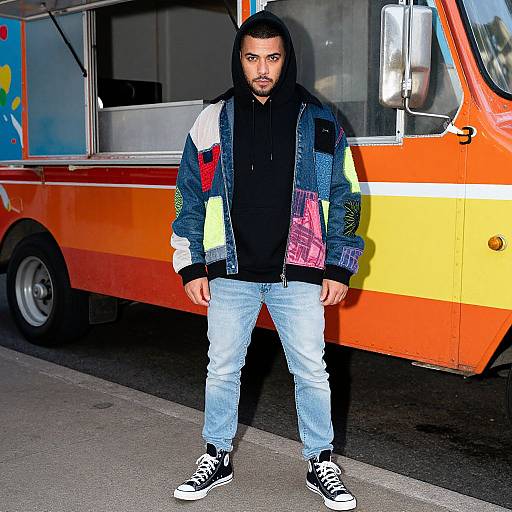 Bold Urban Style with Neon Accents