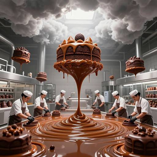 Surreal Chocolate Factory Dreamscape