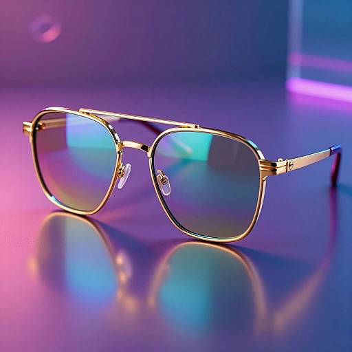 Futuristic Cher Sunglasses with Neon Glow