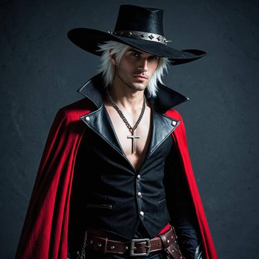 Man in Dracule Mihawk Cosplay Costume