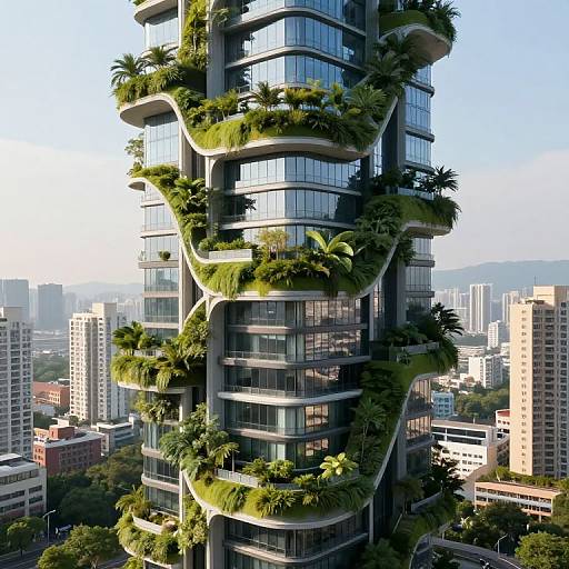 Futuristic Skyscraper with Vertical Gardens