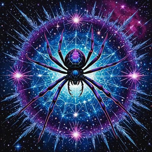 Glass Arachnid in Cosmic Nebula Glass Arachnid in Cosmic Nebula
