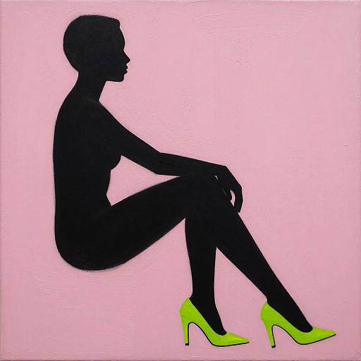 Minimalist Silhouette with Lime Heels