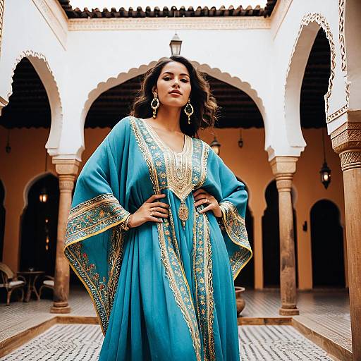 Elegant Moroccan Kaftan Glamour Shot