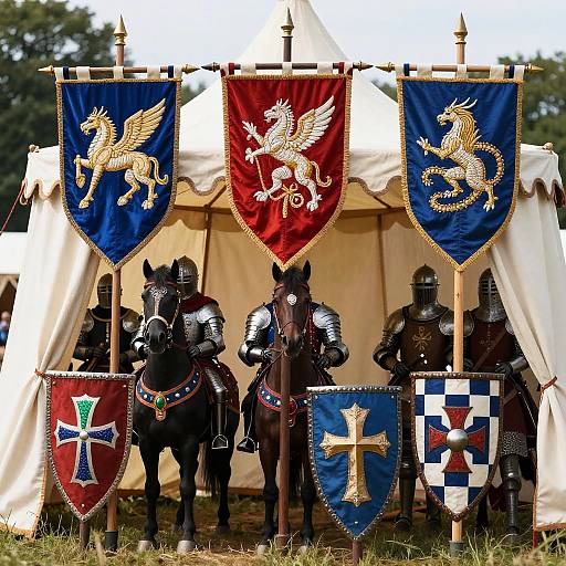 Medieval Tournament Flags and Shields