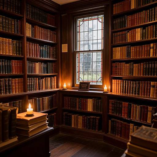 Cozy Vintage Bookstore Interior