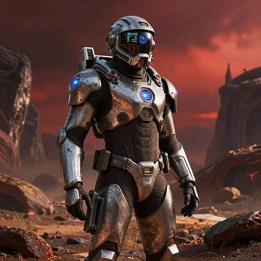 Armored Sci-Fi Combat Bodysuit