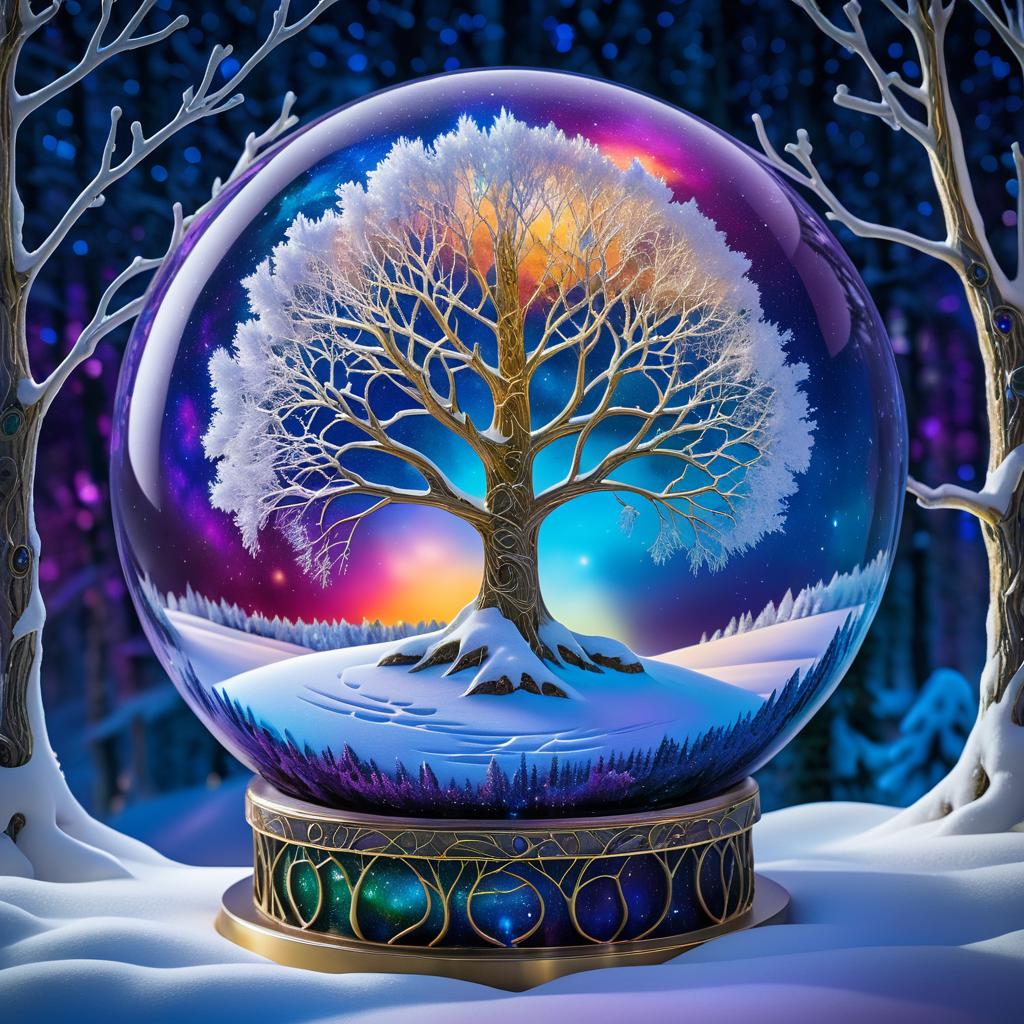 Magical Aspen Tree in Celestial Sphere